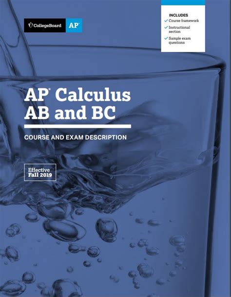 Ap calculus ced - AP Course and Exam Description (CED), the teacher must indicate where the content and big ideas of each unit in the CED will be taught. Samples of Evidence . 1. The AP Calculus BC syllabus includes a list of the following units listed in the AP Course and Exam Description (CED): Unit 1: Limits and Continuity 